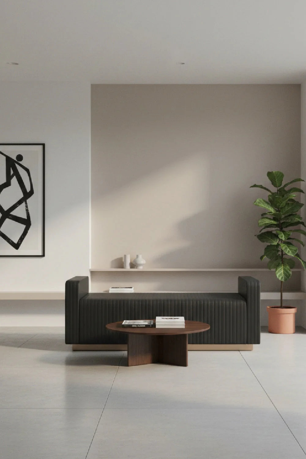 Luxury Channel Tufted Bench European Style for Villa