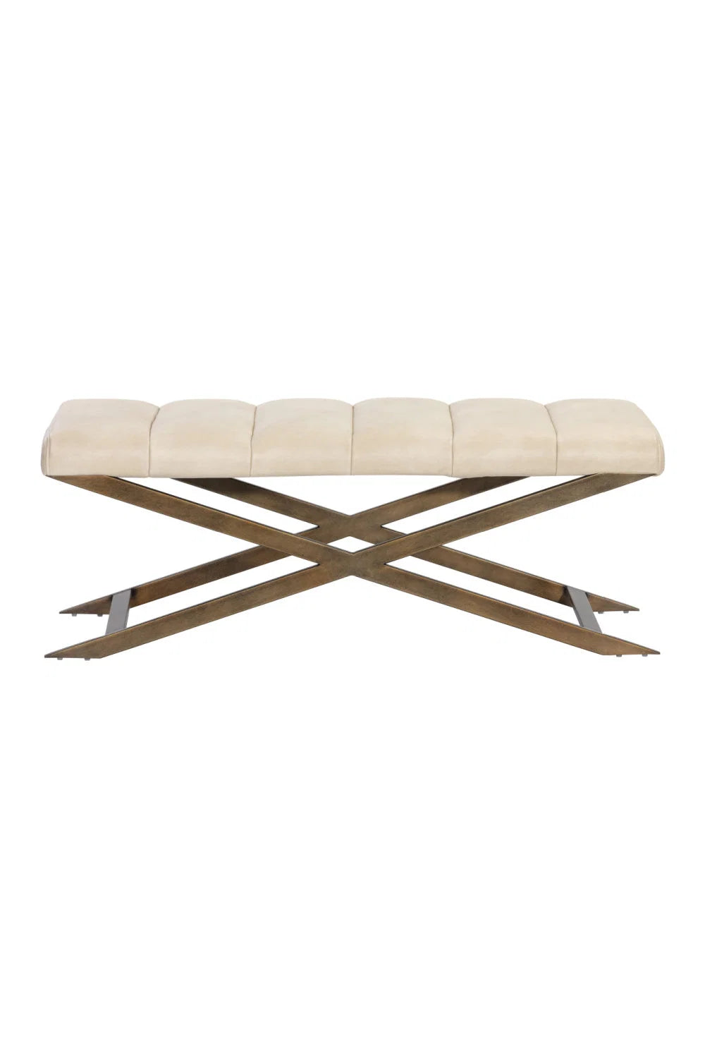 Luxury Channel Tufted Bench European Style for Villa