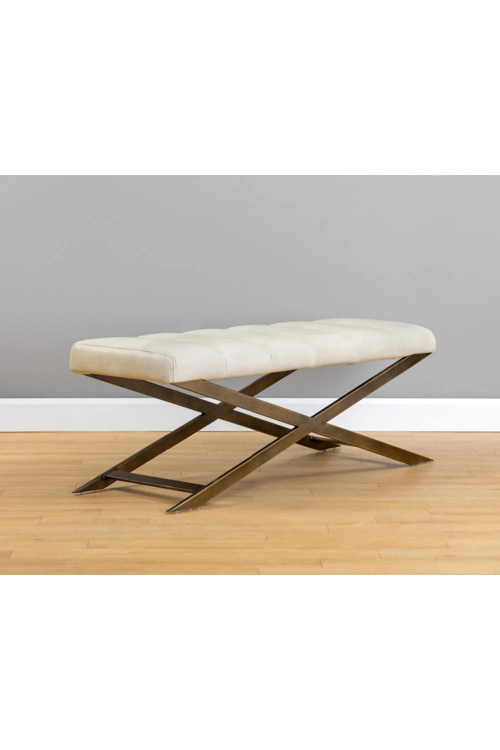 Luxury Channel Tufted Bench European Style for Villa