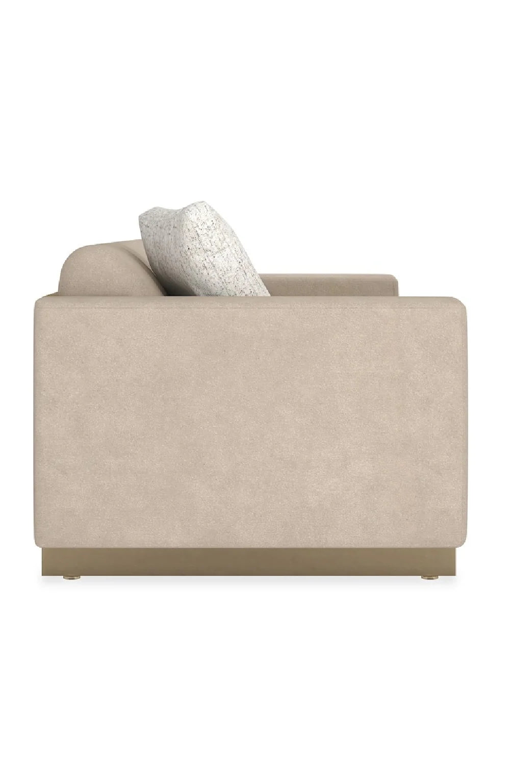 Luxury Channel-Tufted Cream Fabric Sofa Modern Italian Style for Villa