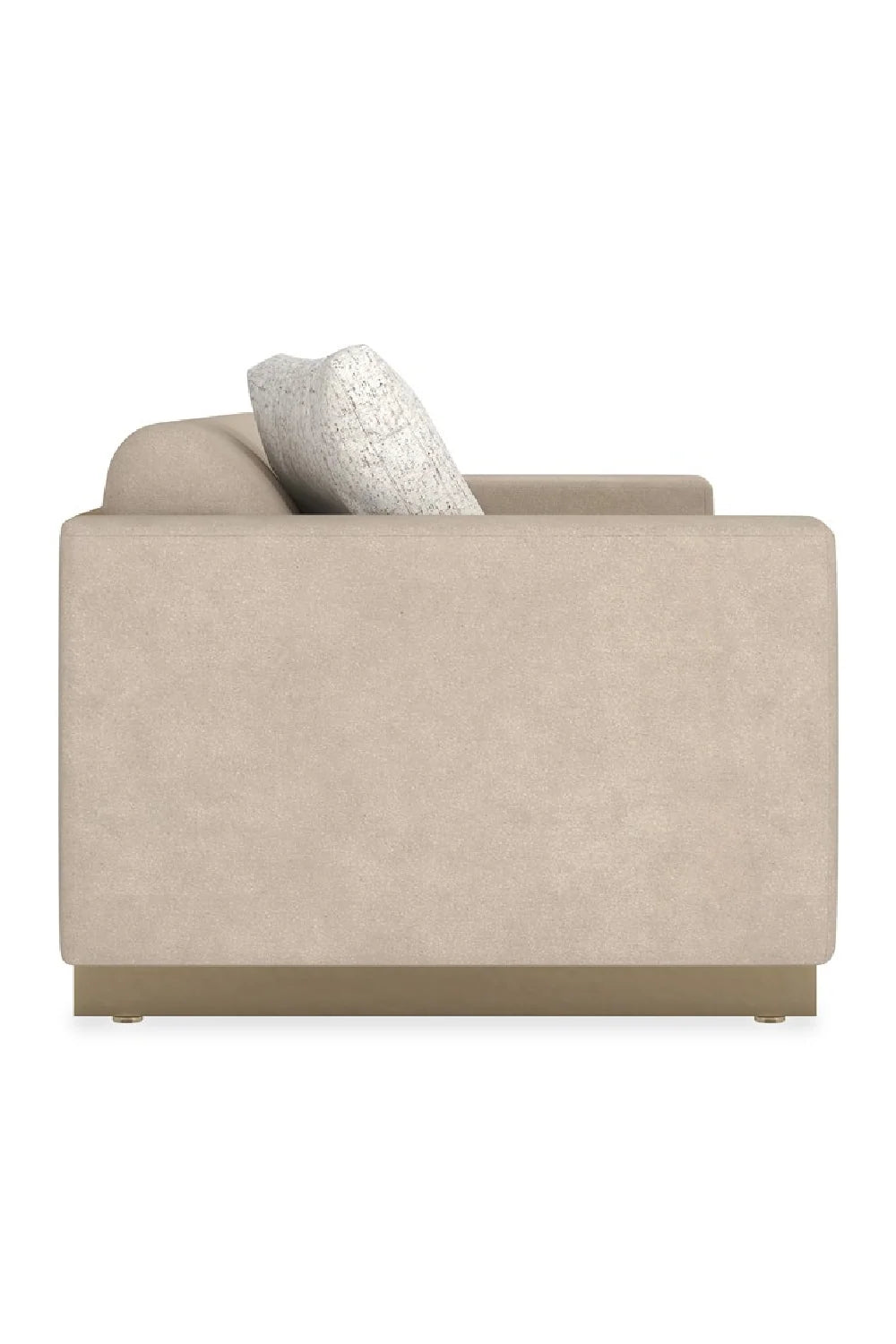 Luxury Channel-Tufted Cream Fabric Sofa Modern Italian Style for Villa