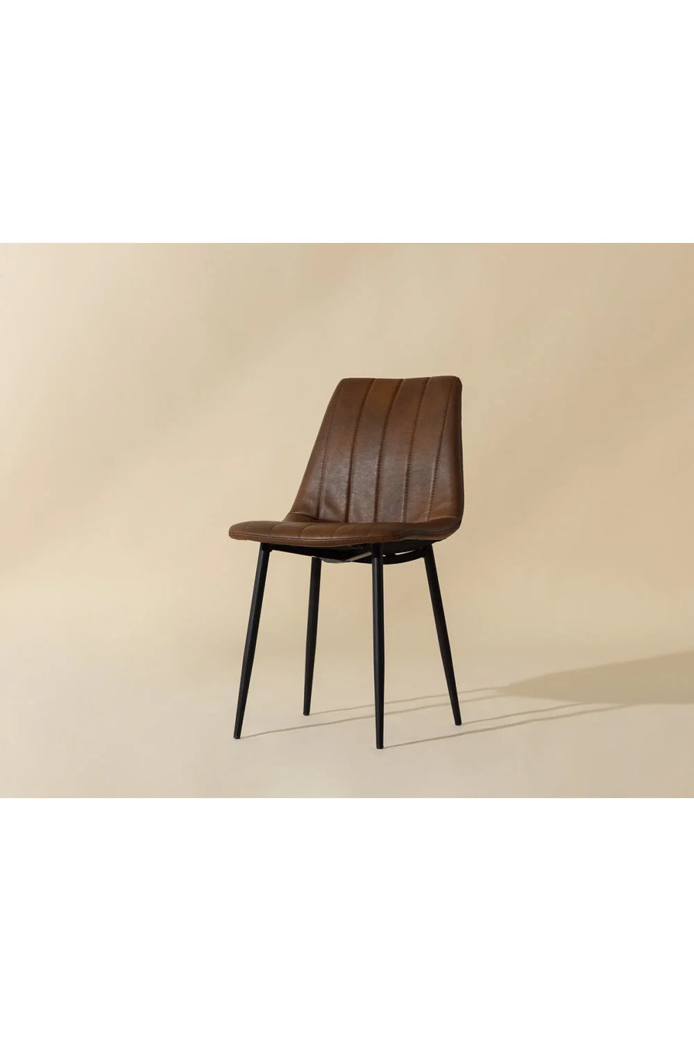 Luxury Channel Tufted Modern Dining Chair European Style for Villa
