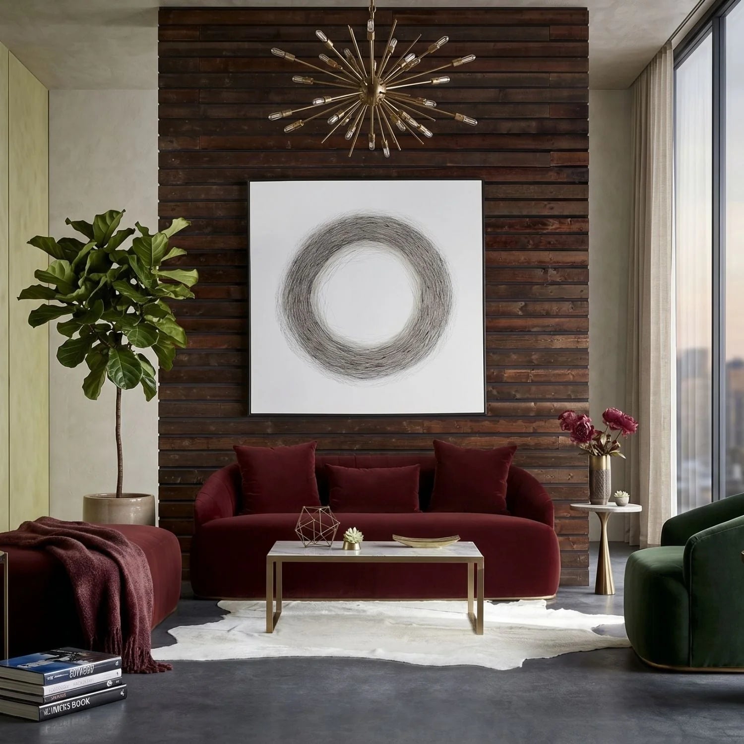 Luxury Channel Tufted Velvet Sofa Modern Italian Style for Villa
