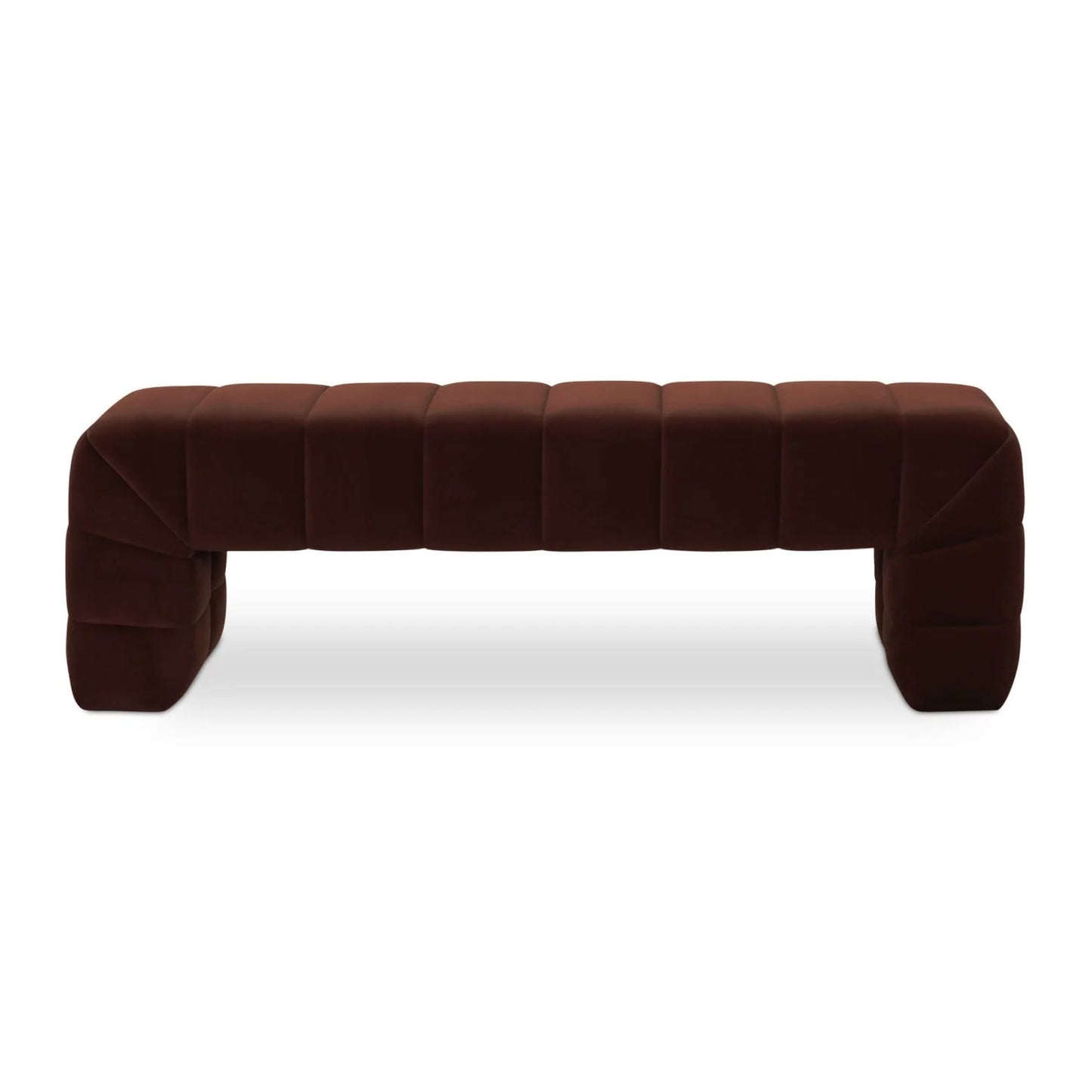Luxury Channel Upholstered Bench European Style for Villa