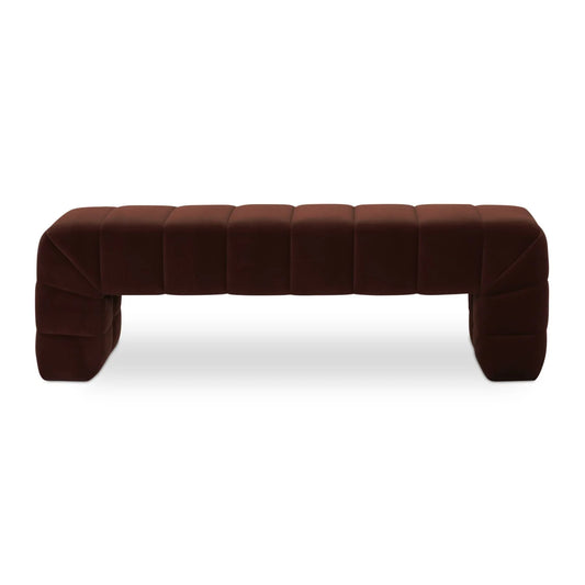 Luxury Channel Upholstered Bench European Style for Villa
