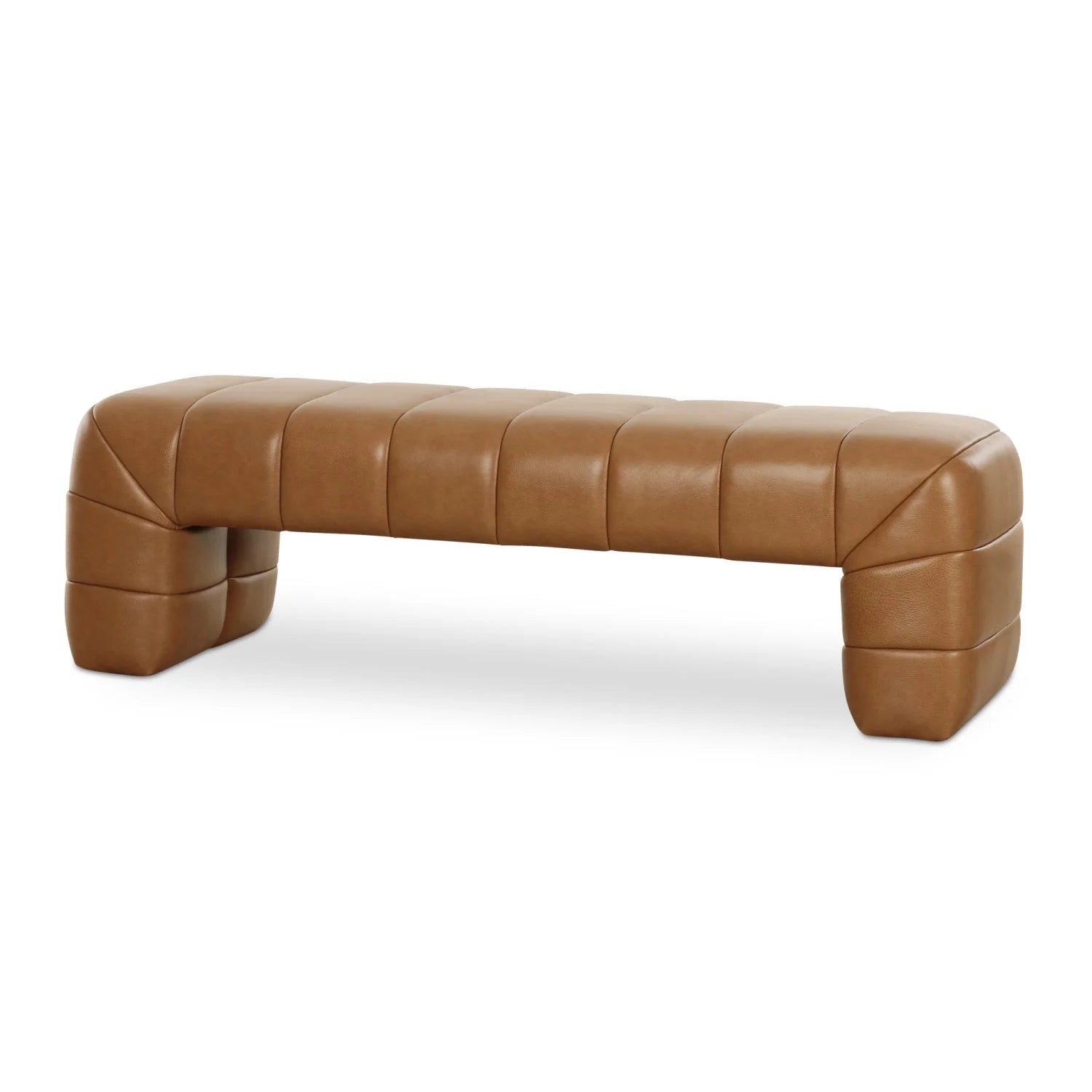 Luxury Channel Upholstered Bench European Style for Villa