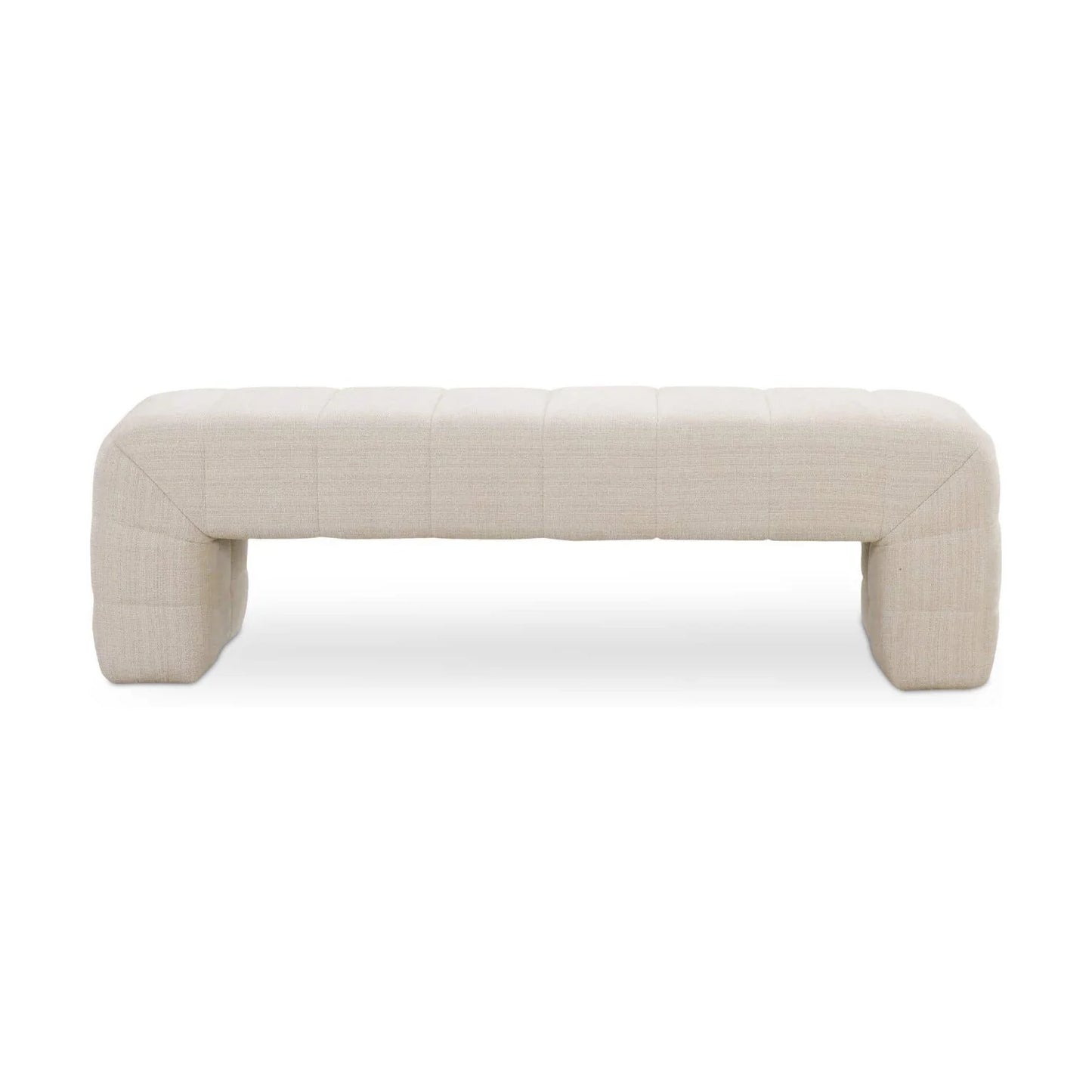 Luxury Channel Upholstered Bench European Style for Villa