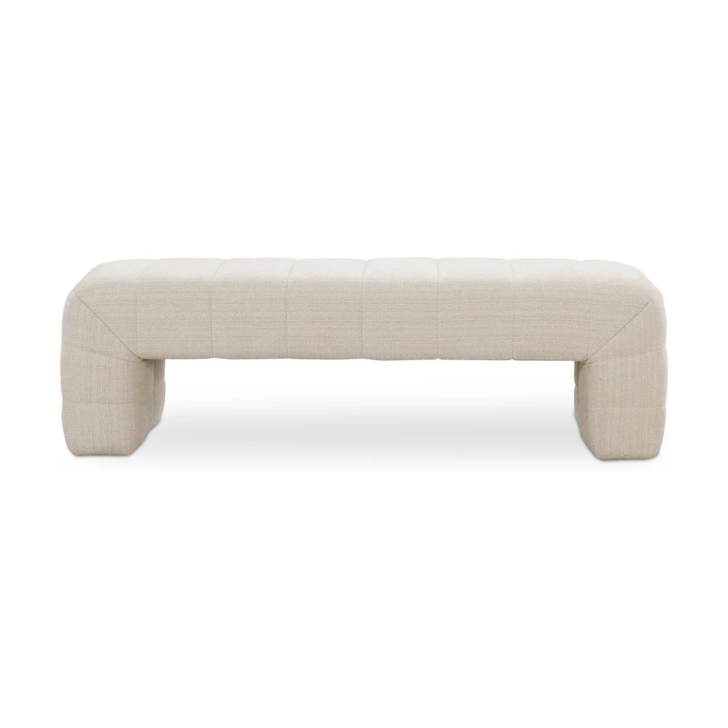 Luxury Channel Upholstered Bench European Style for Villa