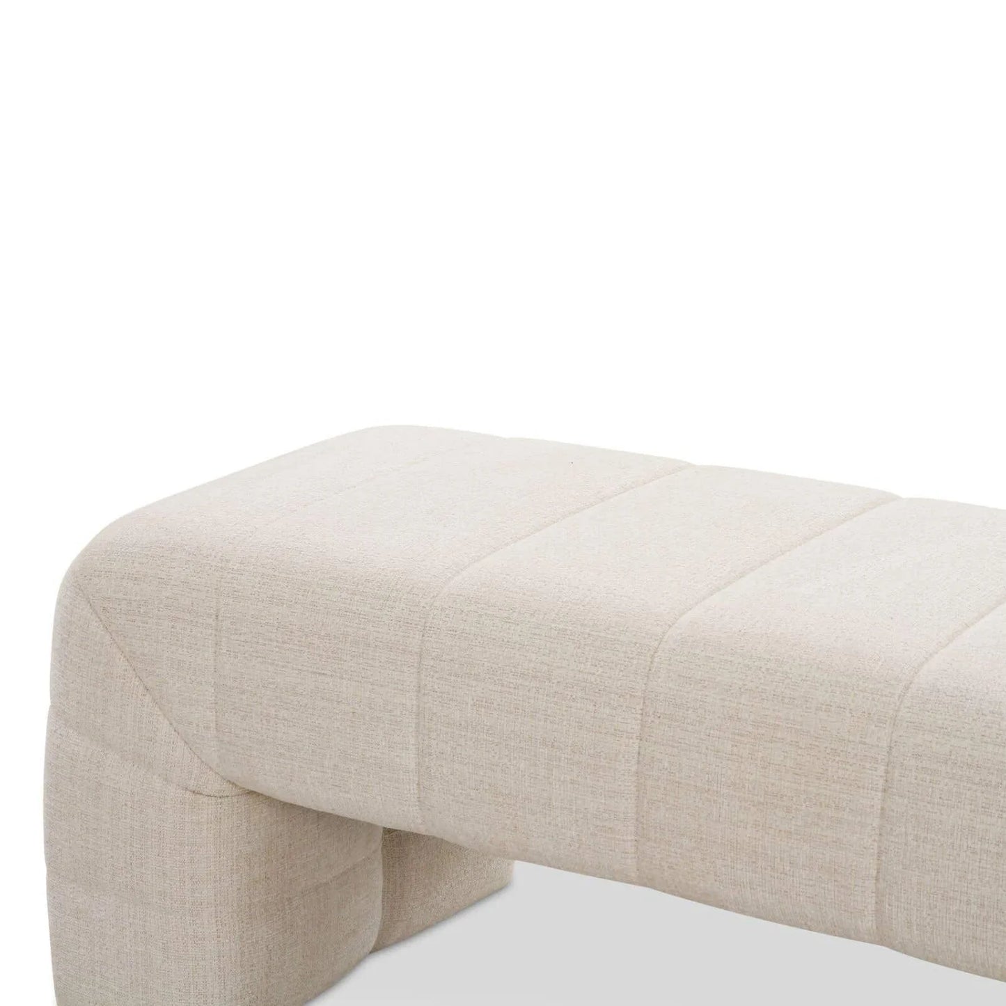 Luxury Channel Upholstered Bench European Style for Villa