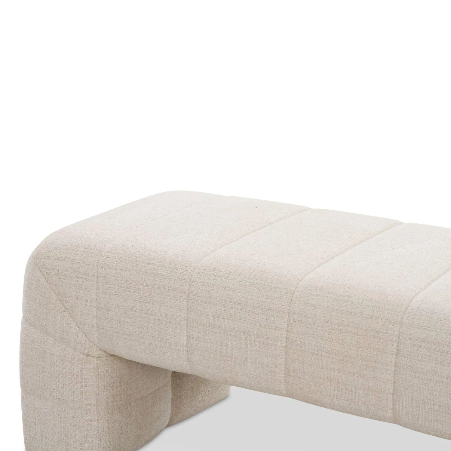 Luxury Channel Upholstered Bench European Style for Villa