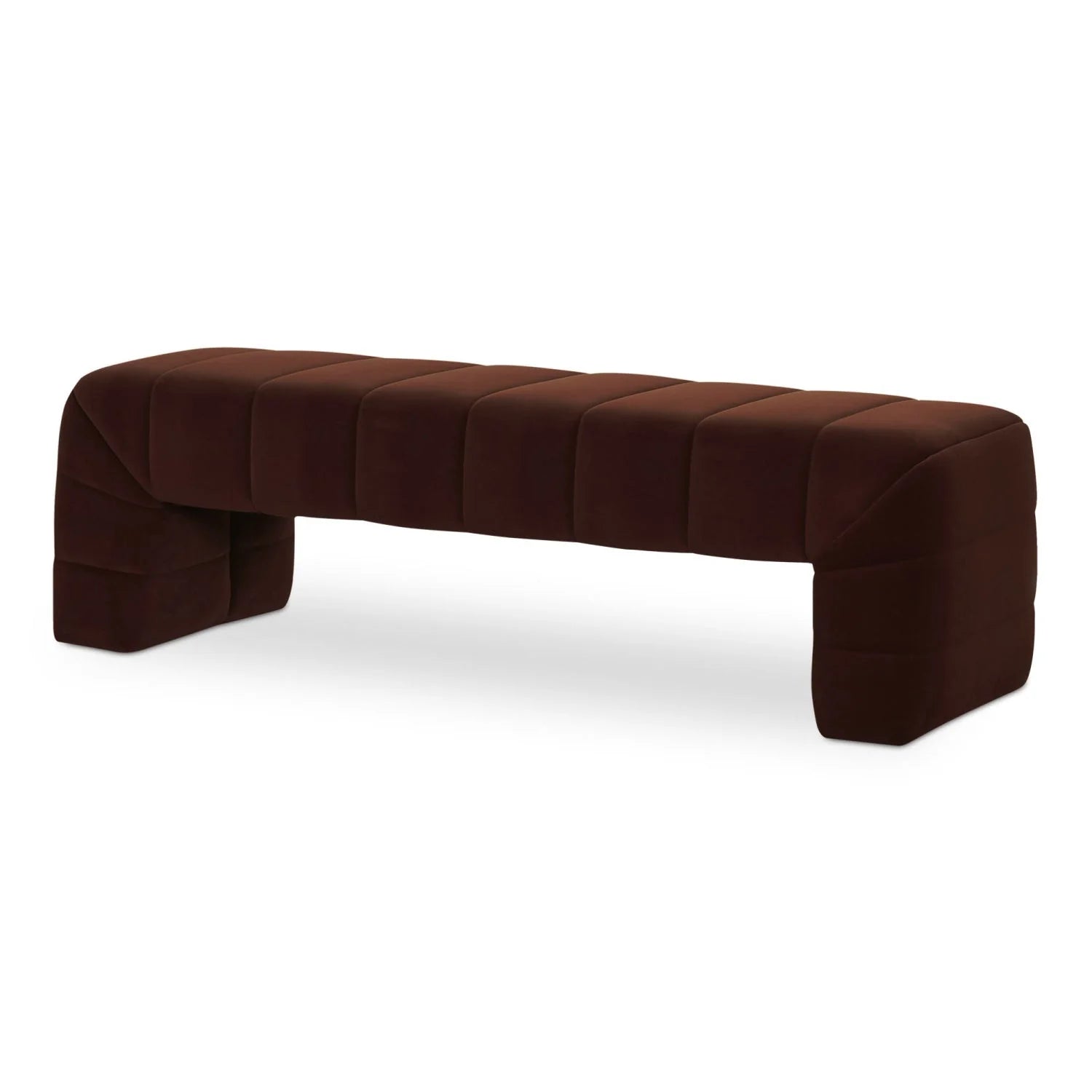 Luxury Channel Upholstered Bench European Style for Villa