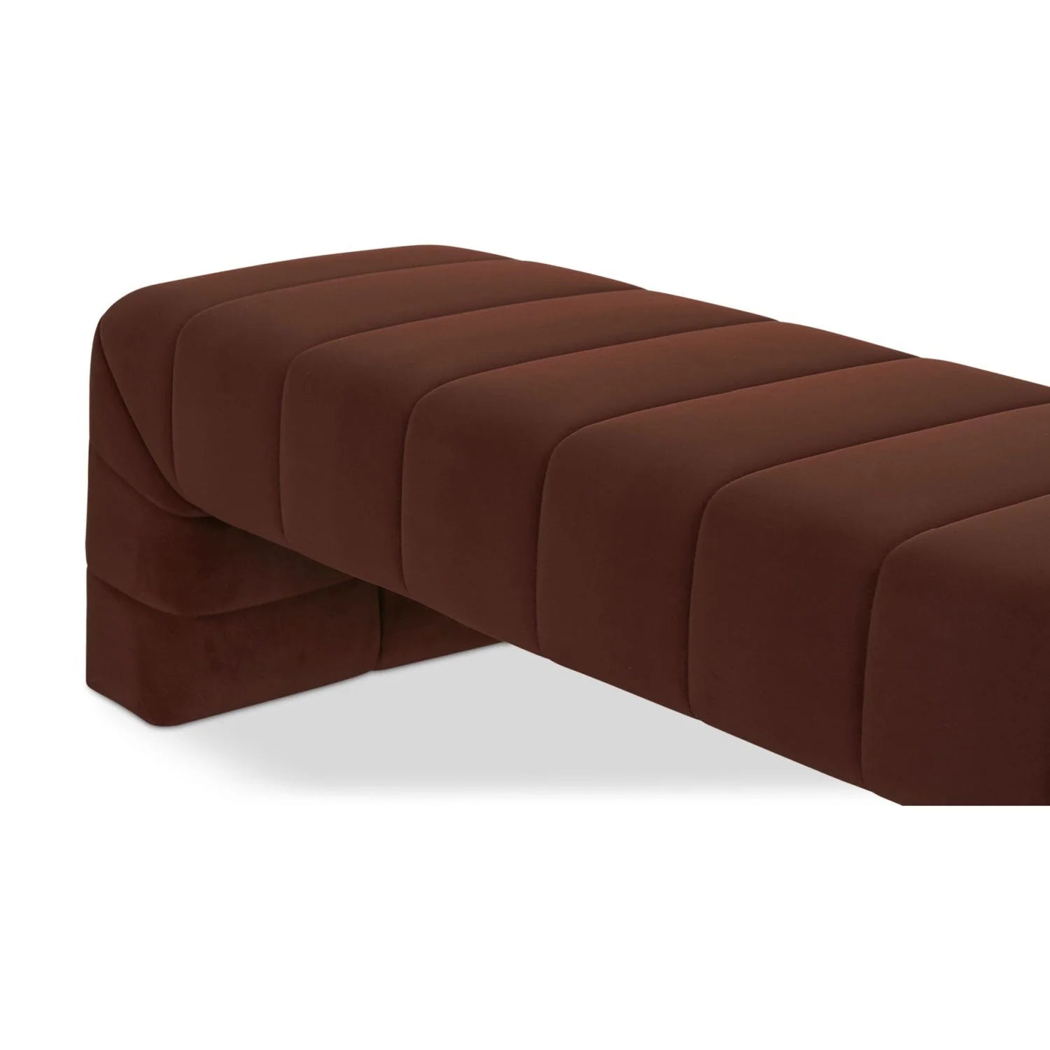 Luxury Channel Upholstered Bench European Style for Villa