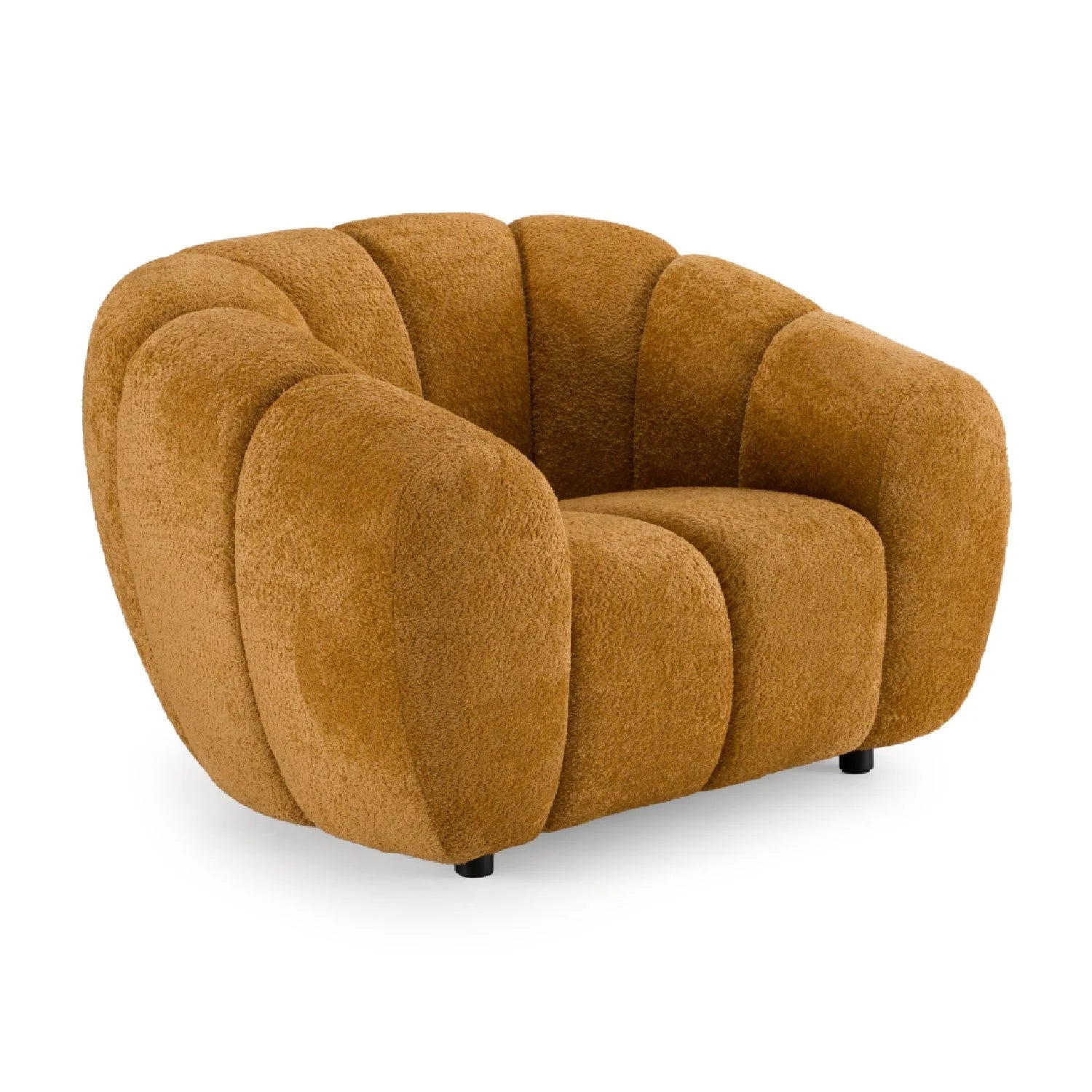 Luxury Channel Upholstered Lounge Chair Modern Italian Style for Villa