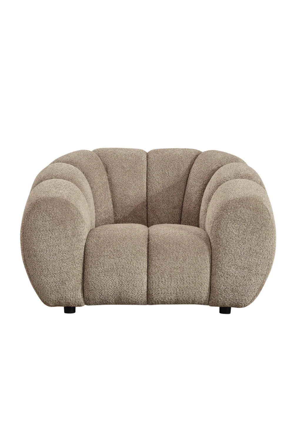 Luxury Channel Upholstered Lounge Chair Modern Italian Style for Villa