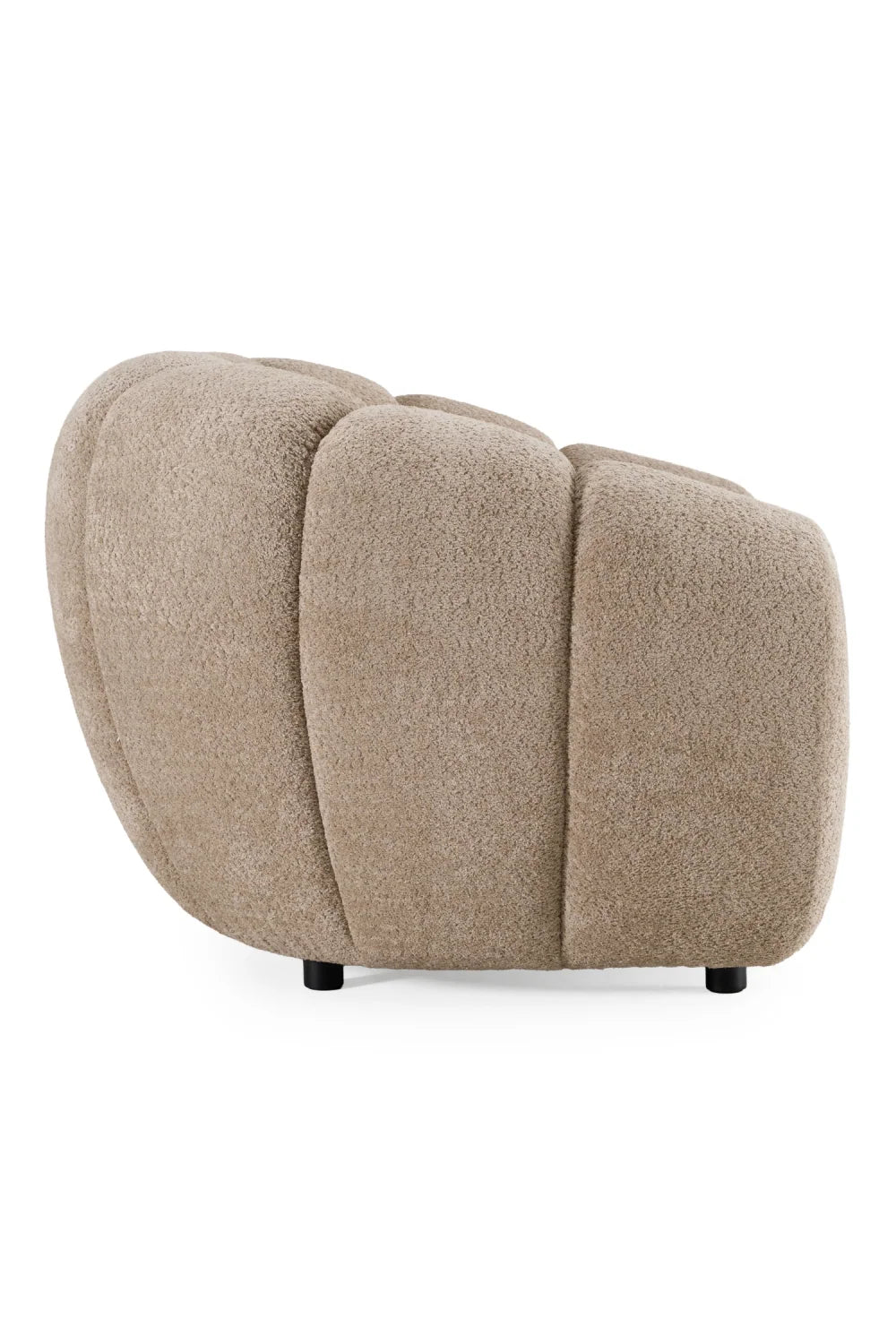 Luxury Channel Upholstered Lounge Chair Modern Italian Style for Villa