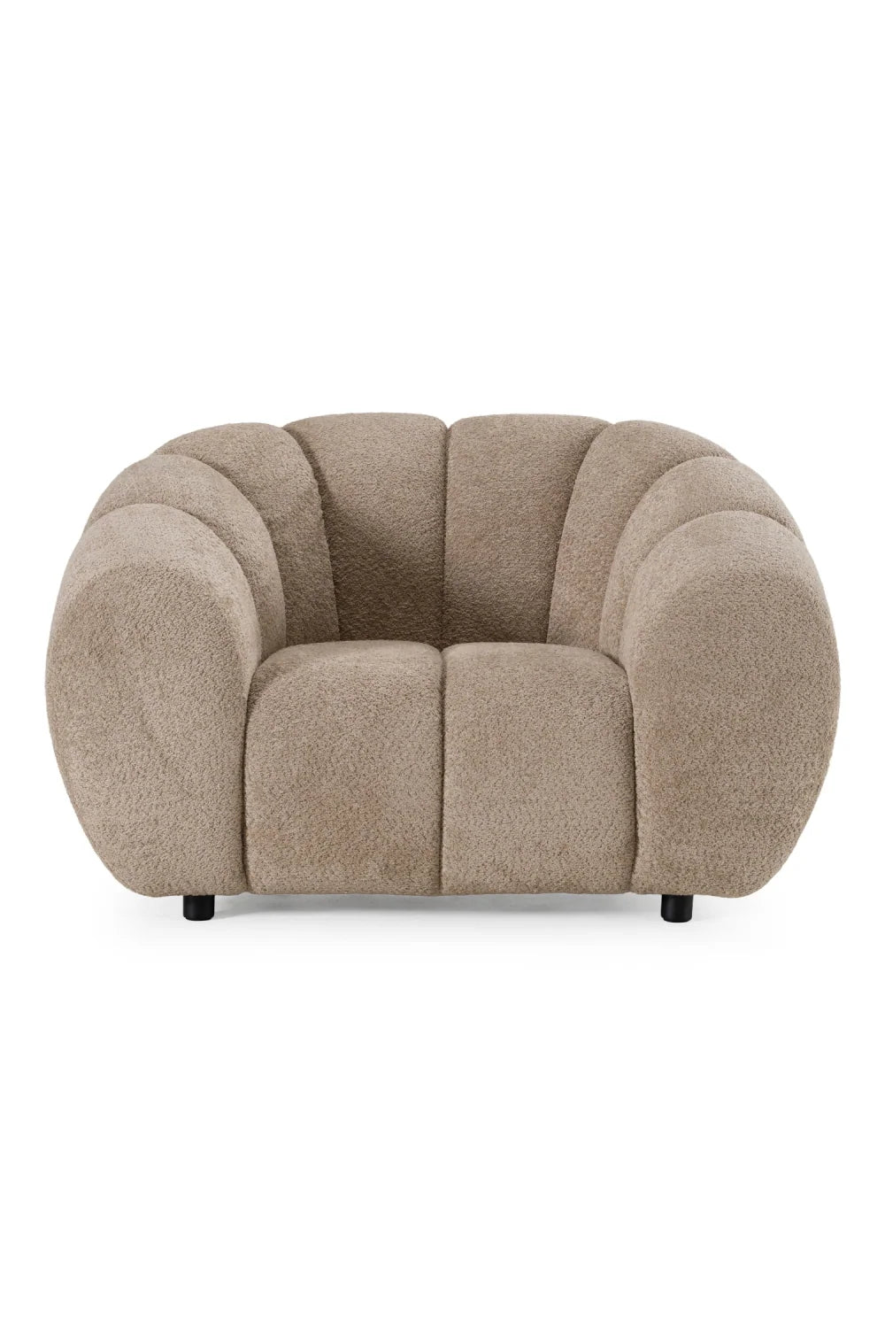 Luxury Channel Upholstered Lounge Chair Modern Italian Style for Villa