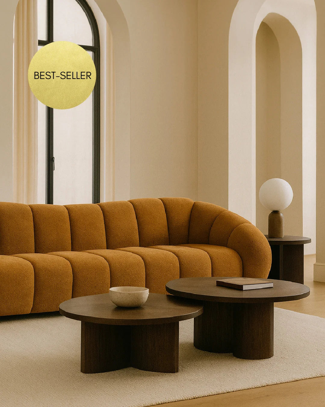 Luxury Channel Upholstered Sofa Modern Italian Style for Villa