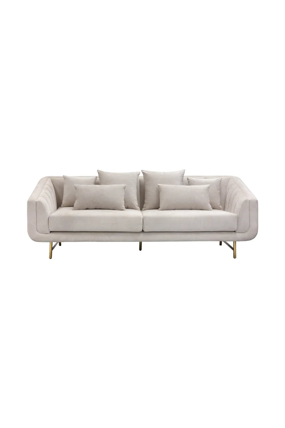 Luxury Channeled Fabric Sofa Modern Italian Style for Villa