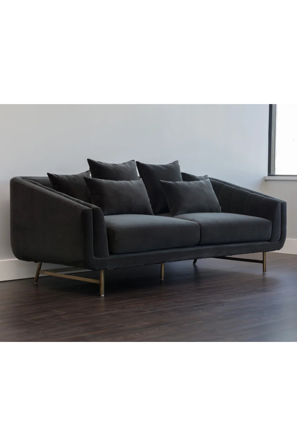 Luxury Channeled Fabric Sofa Modern Italian Style for Villa