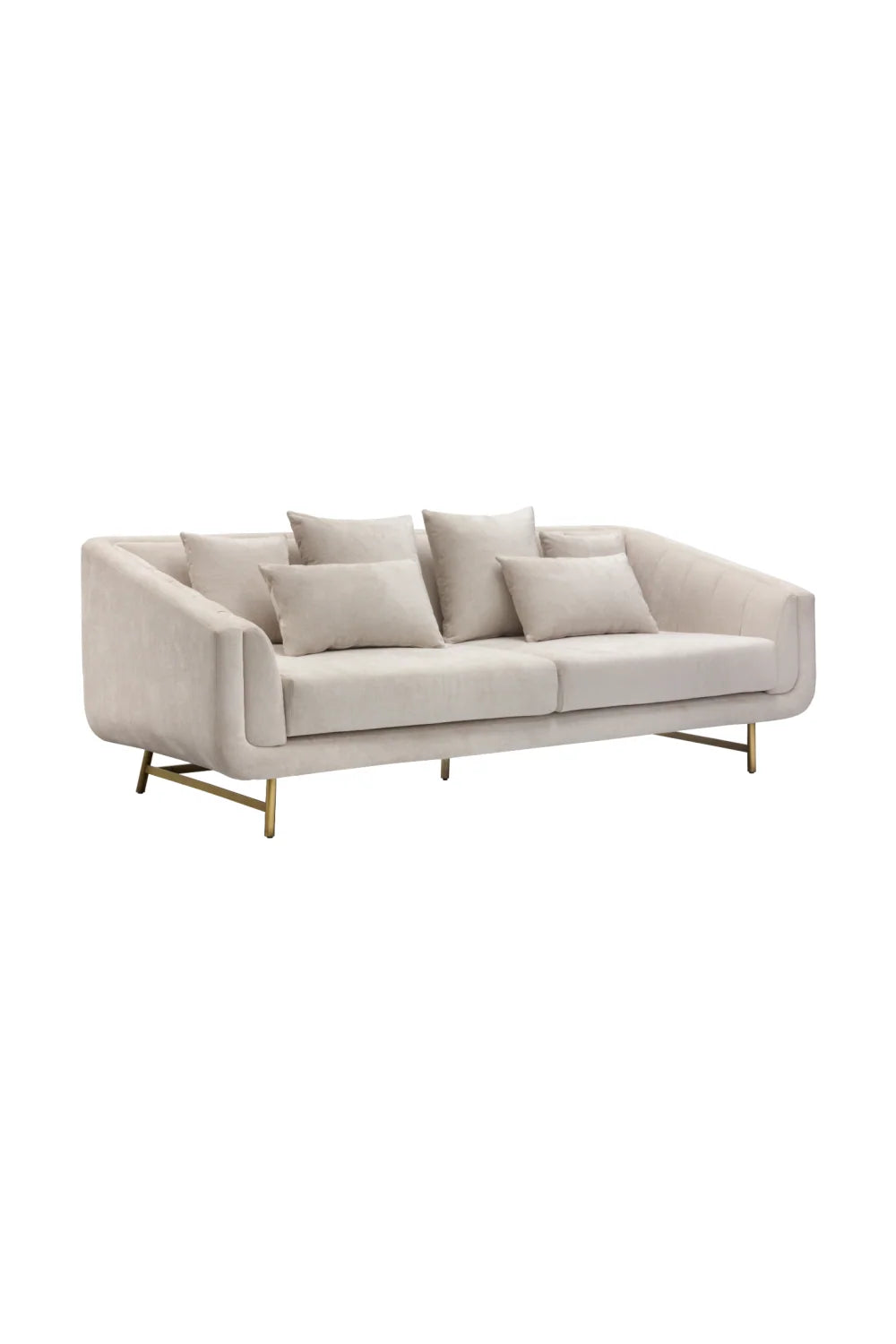 Luxury Channeled Fabric Sofa Modern Italian Style for Villa