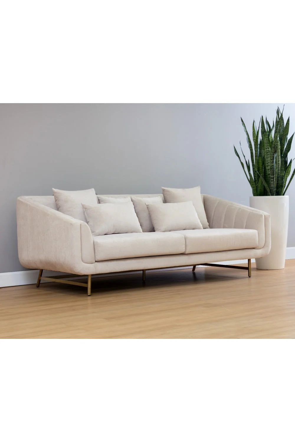 Luxury Channeled Fabric Sofa Modern Italian Style for Villa