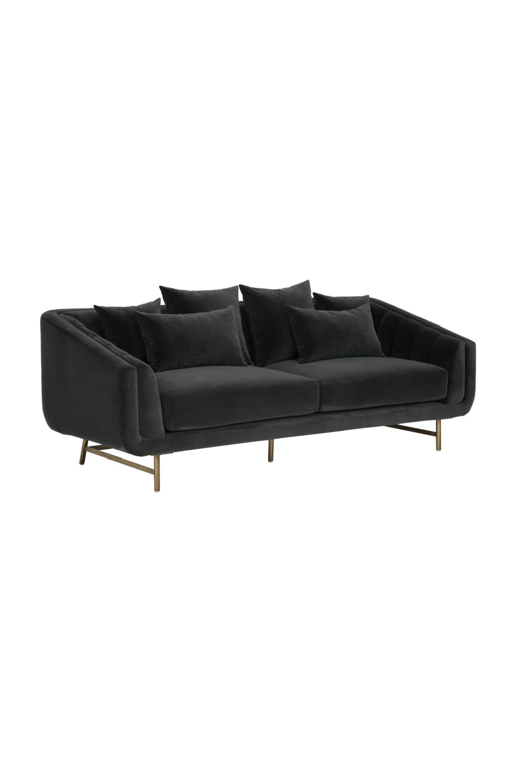 Luxury Channeled Fabric Sofa Modern Italian Style for Villa