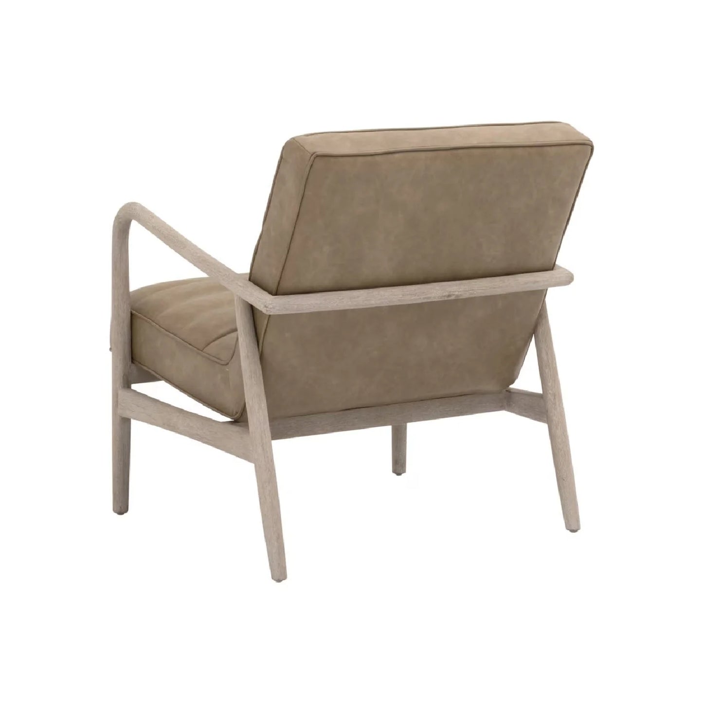Luxury Channeled Leather Lounge Chair Modern Italian Style for Villa