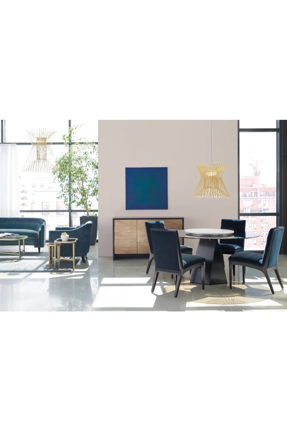Luxury Channeled Upholstered Dining Armchair European Style for Villa