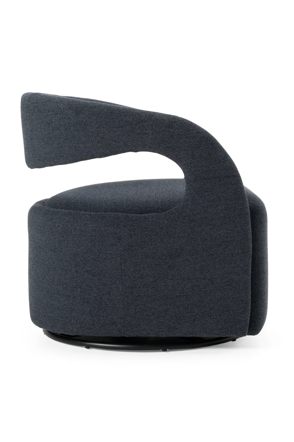 Luxury Charcoal Swivel Chair Modern Italian Style for Villa