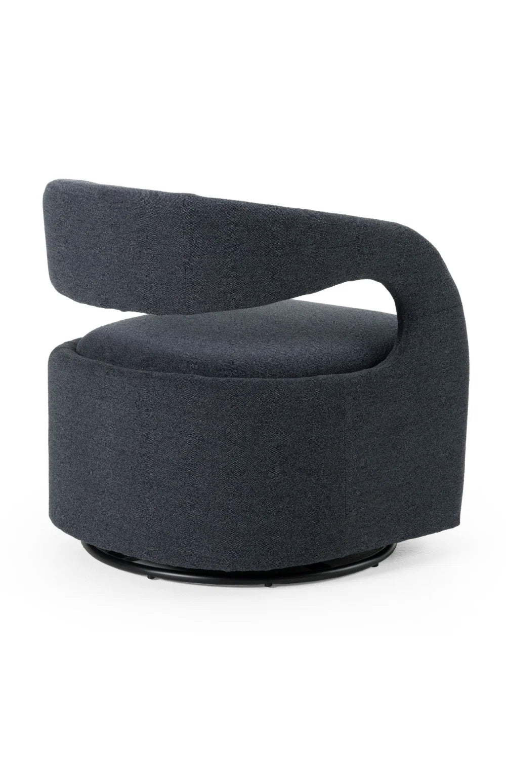 Luxury Charcoal Swivel Chair Modern Italian Style for Villa