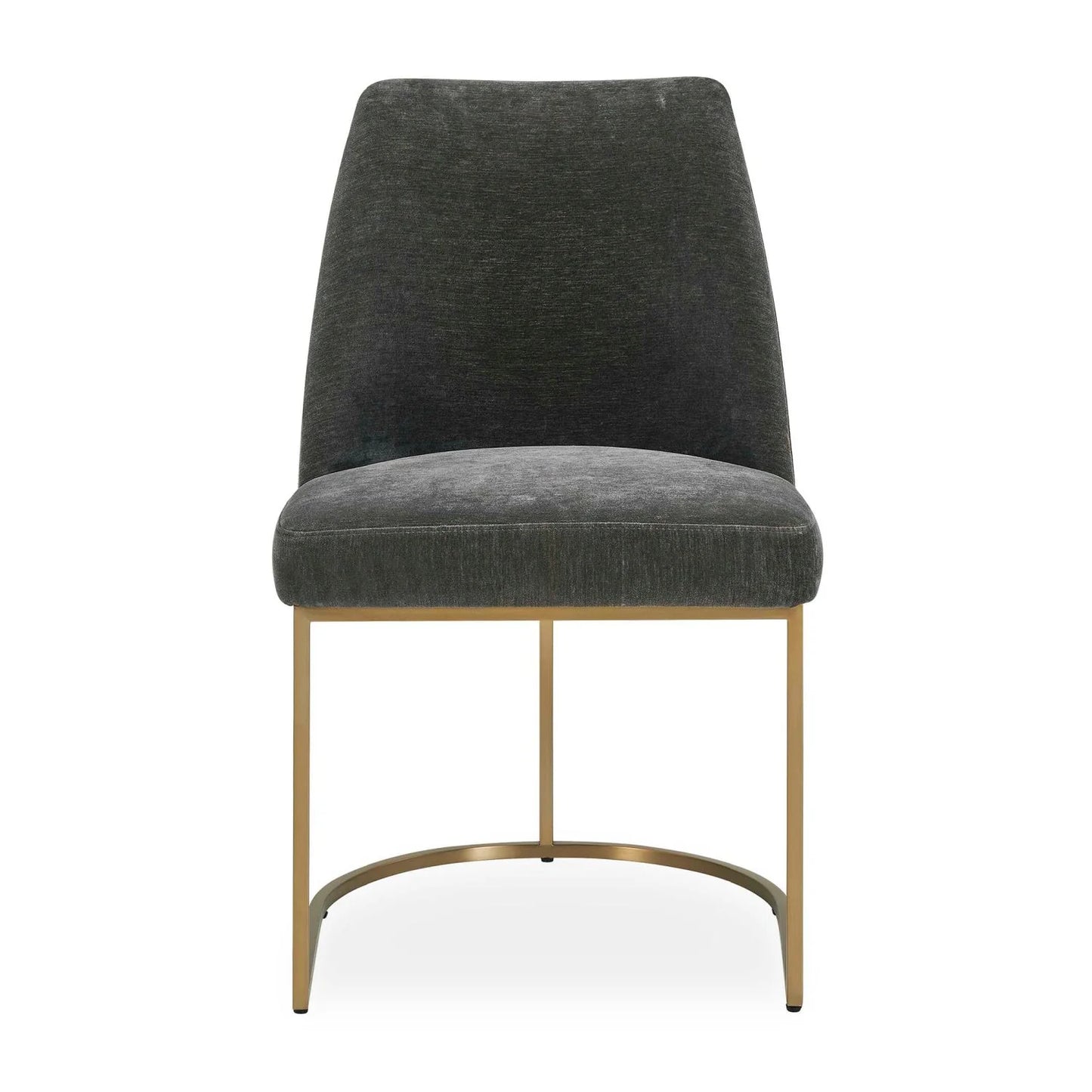 Luxury Charcoal Velvet Dining Chair European Style for Villa