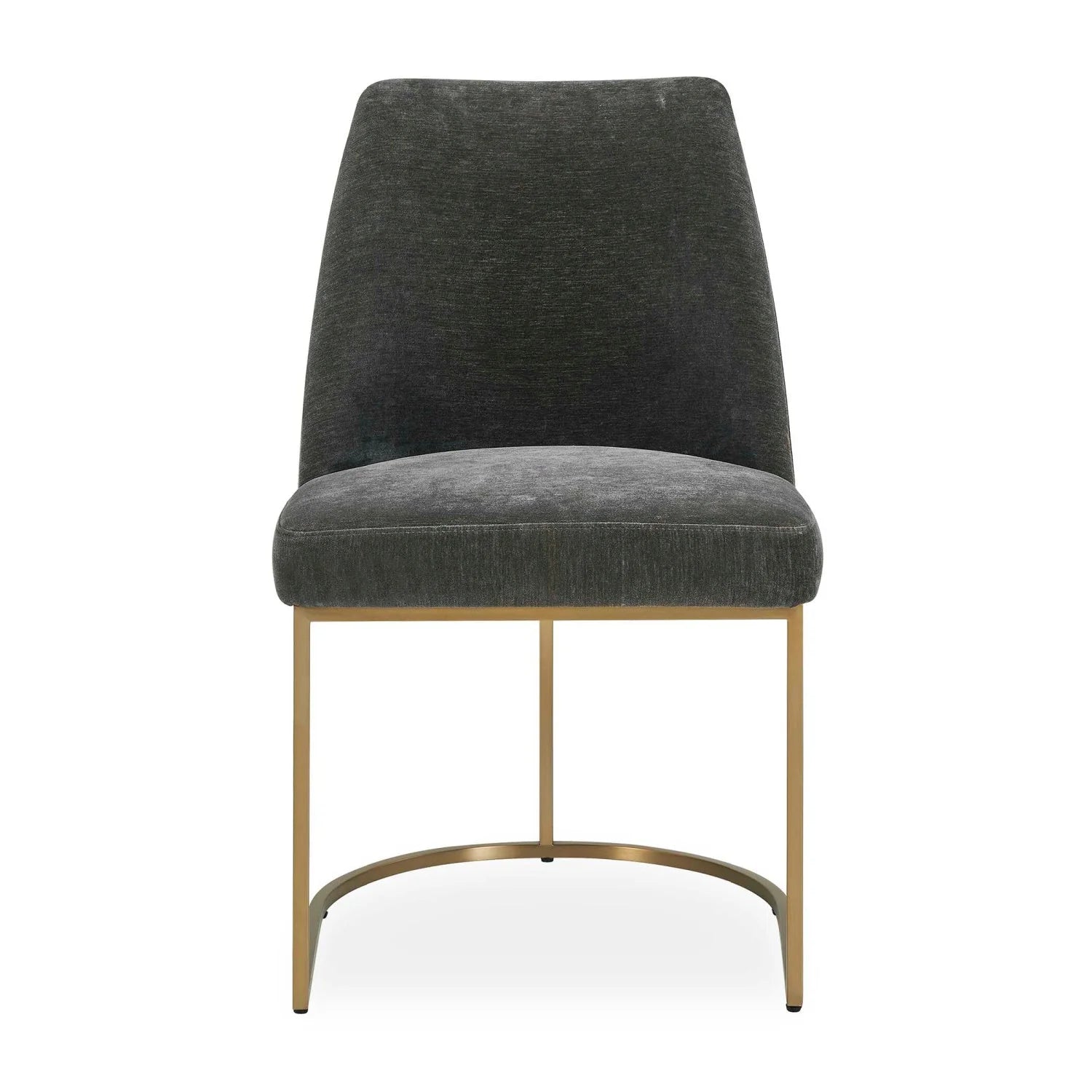 Luxury Charcoal Velvet Dining Chair European Style for Villa