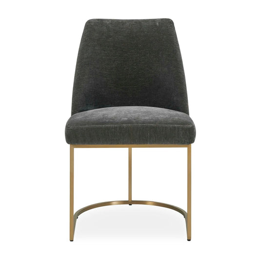 Luxury Charcoal Velvet Dining Chair European Style for Villa