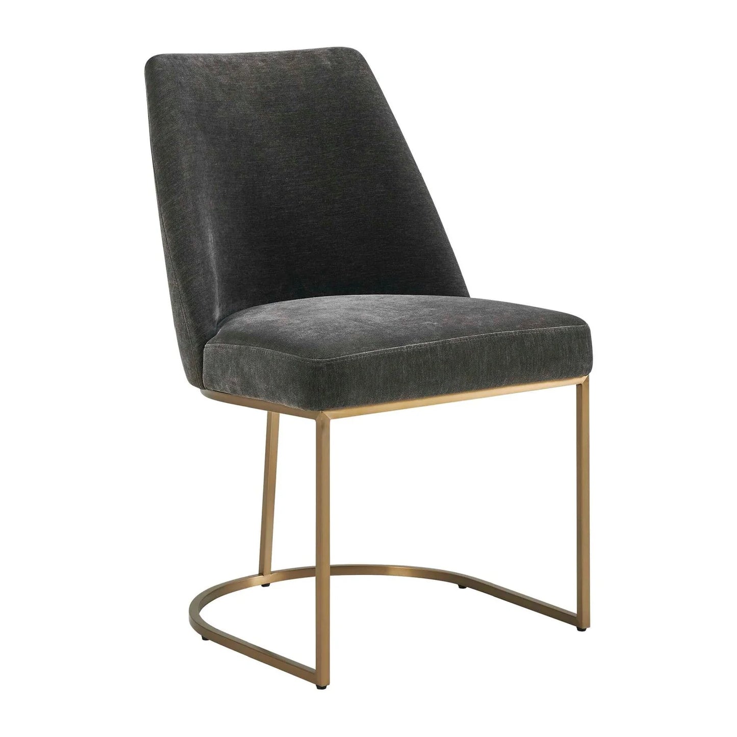 Luxury Charcoal Velvet Dining Chair European Style for Villa