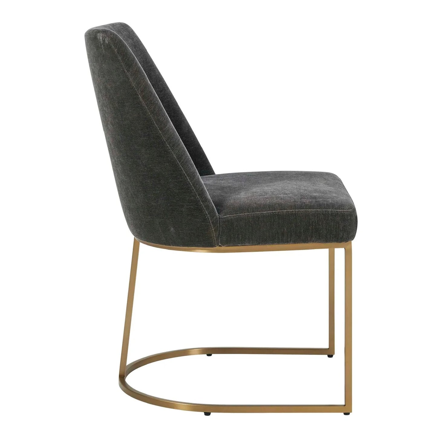 Luxury Charcoal Velvet Dining Chair European Style for Villa