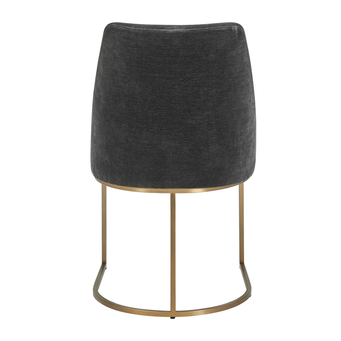Luxury Charcoal Velvet Dining Chair European Style for Villa