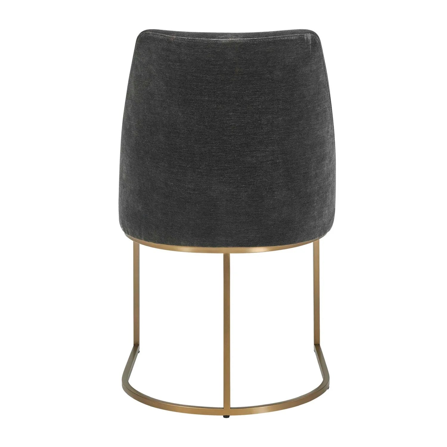 Luxury Charcoal Velvet Dining Chair European Style for Villa