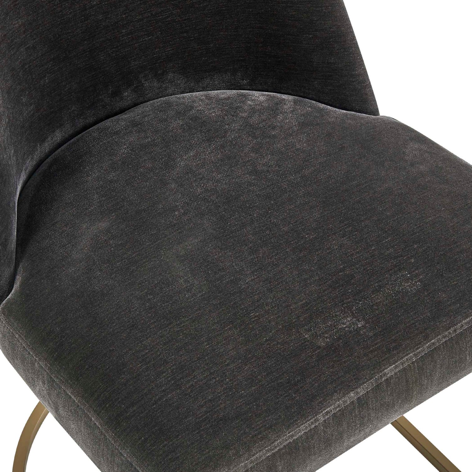 Luxury Charcoal Velvet Dining Chair European Style for Villa
