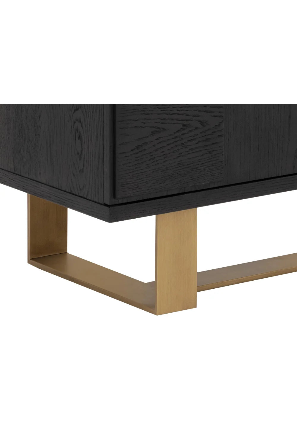 Luxury Checkered Smoked Acacia Sideboard European Style for Villa