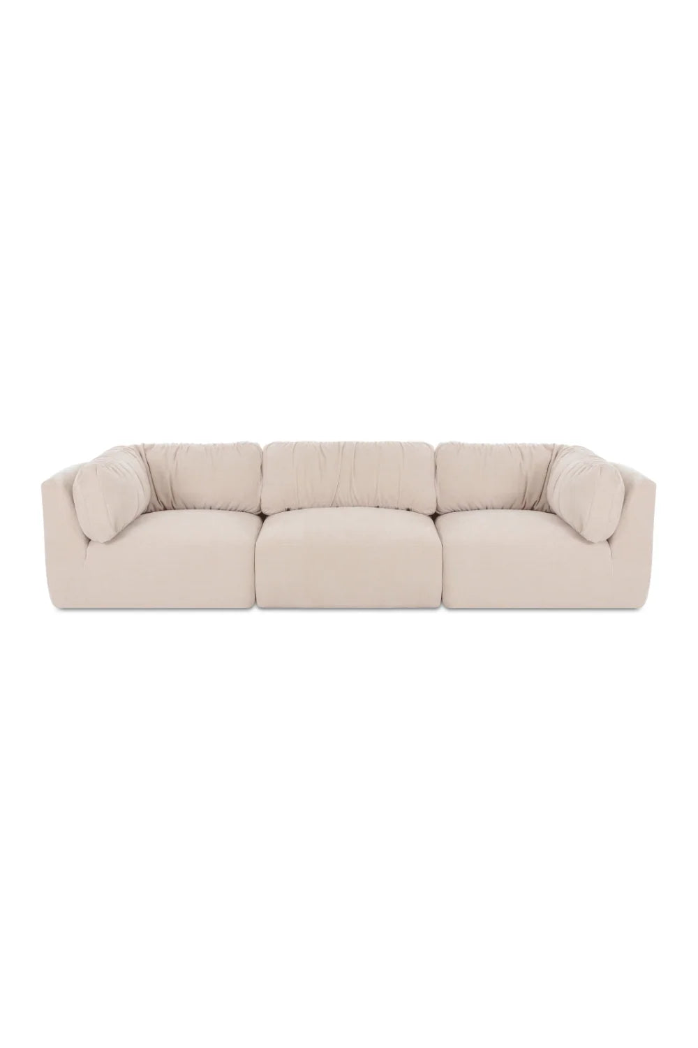 Luxury Chenille 3-Seater Sofa Modern Italian Style for Villa