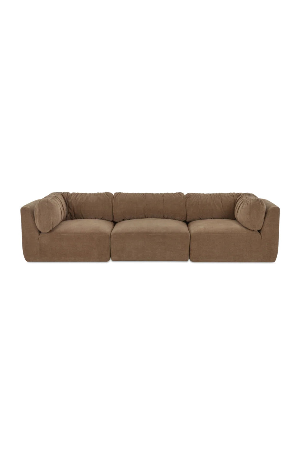 Luxury Chenille 3-Seater Sofa Modern Italian Style for Villa