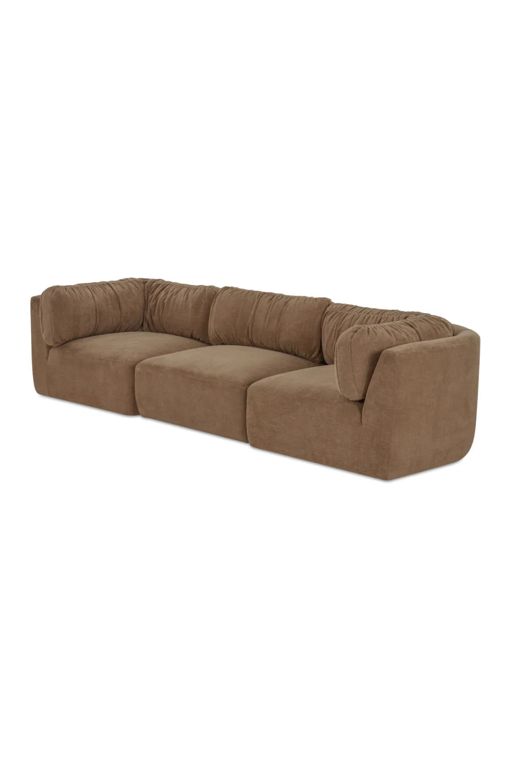 Luxury Chenille 3-Seater Sofa Modern Italian Style for Villa