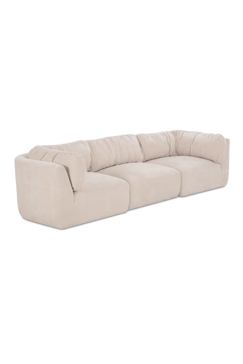 Luxury Chenille 3-Seater Sofa Modern Italian Style for Villa