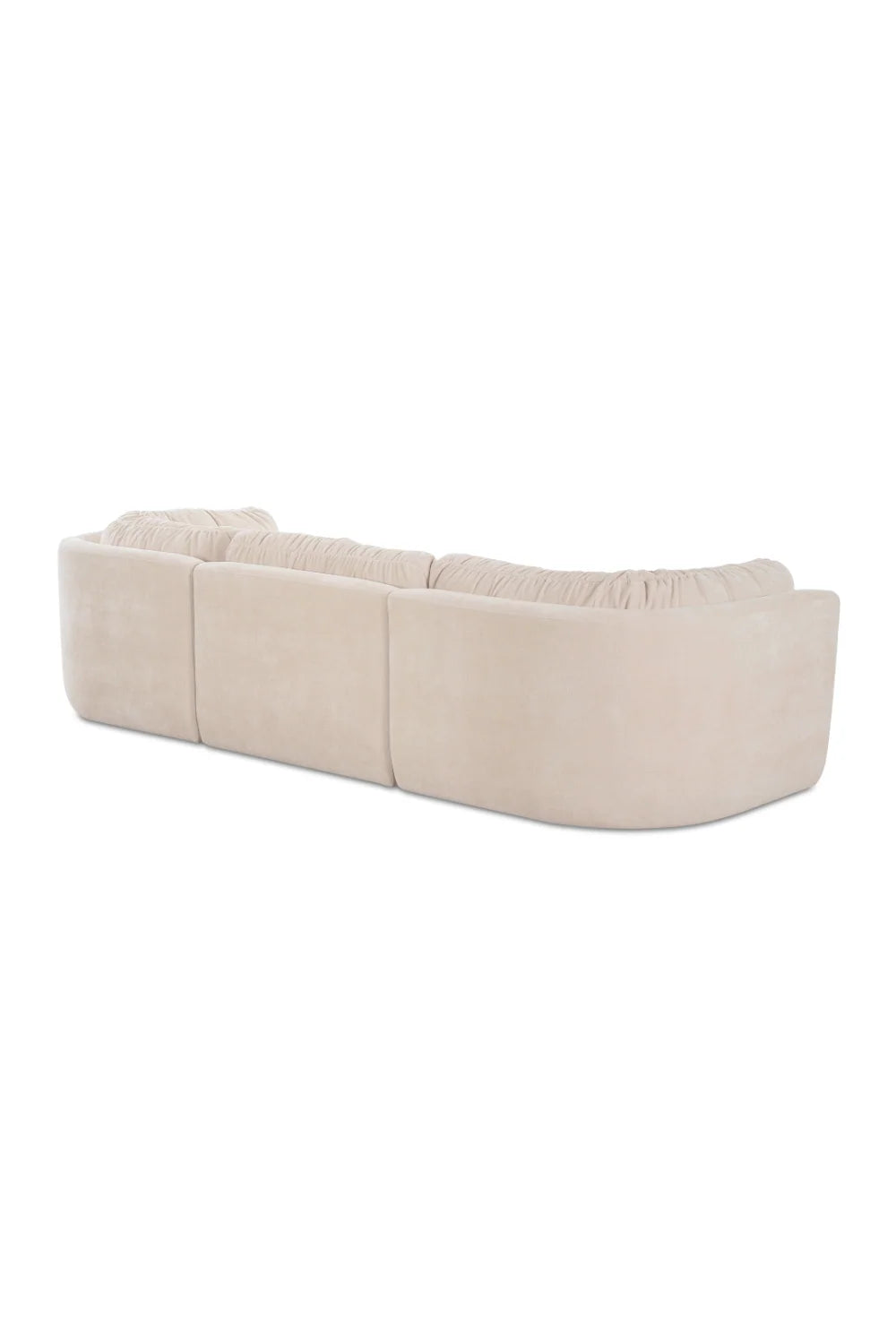 Luxury Chenille 3-Seater Sofa Modern Italian Style for Villa