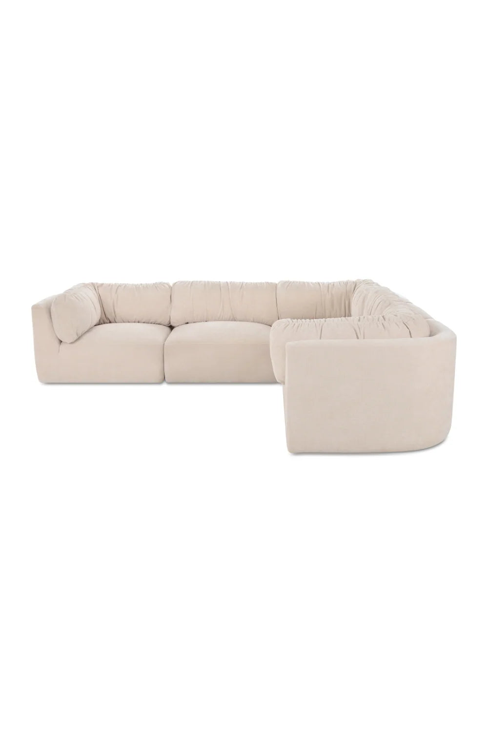 Luxury Chenille L-Shaped Modular Sofa Modern Italian Style for Villa