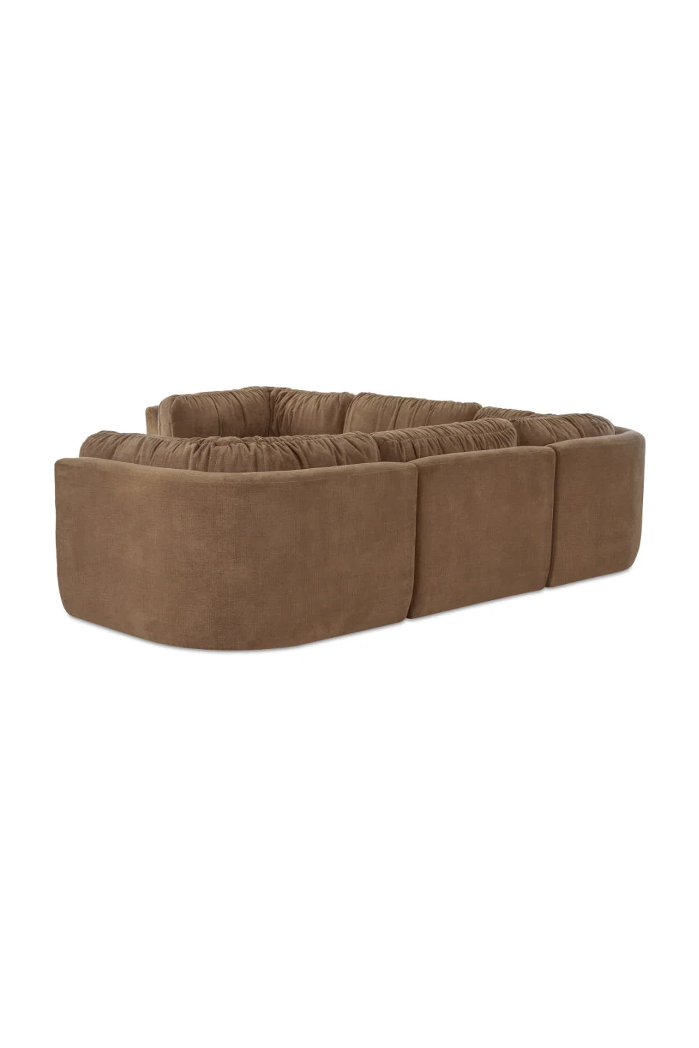 Luxury Chenille L-Shaped Modular Sofa Modern Italian Style for Villa