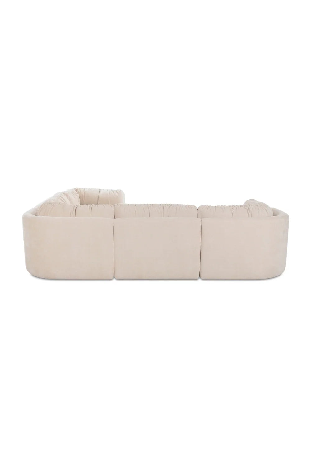Luxury Chenille L-Shaped Modular Sofa Modern Italian Style for Villa