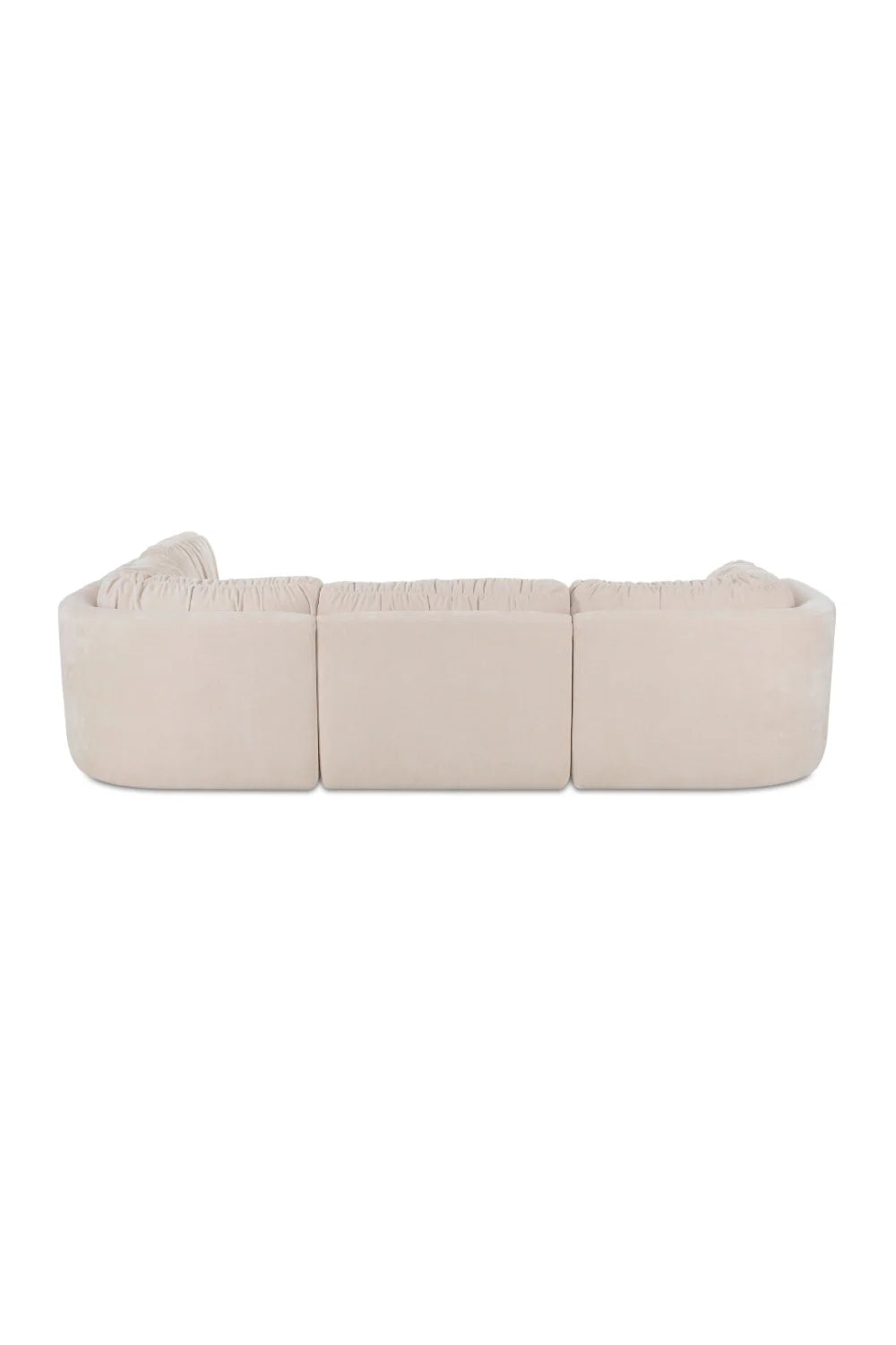 Luxury Chenille L-Shaped Modular Sofa Modern Italian Style for Villa