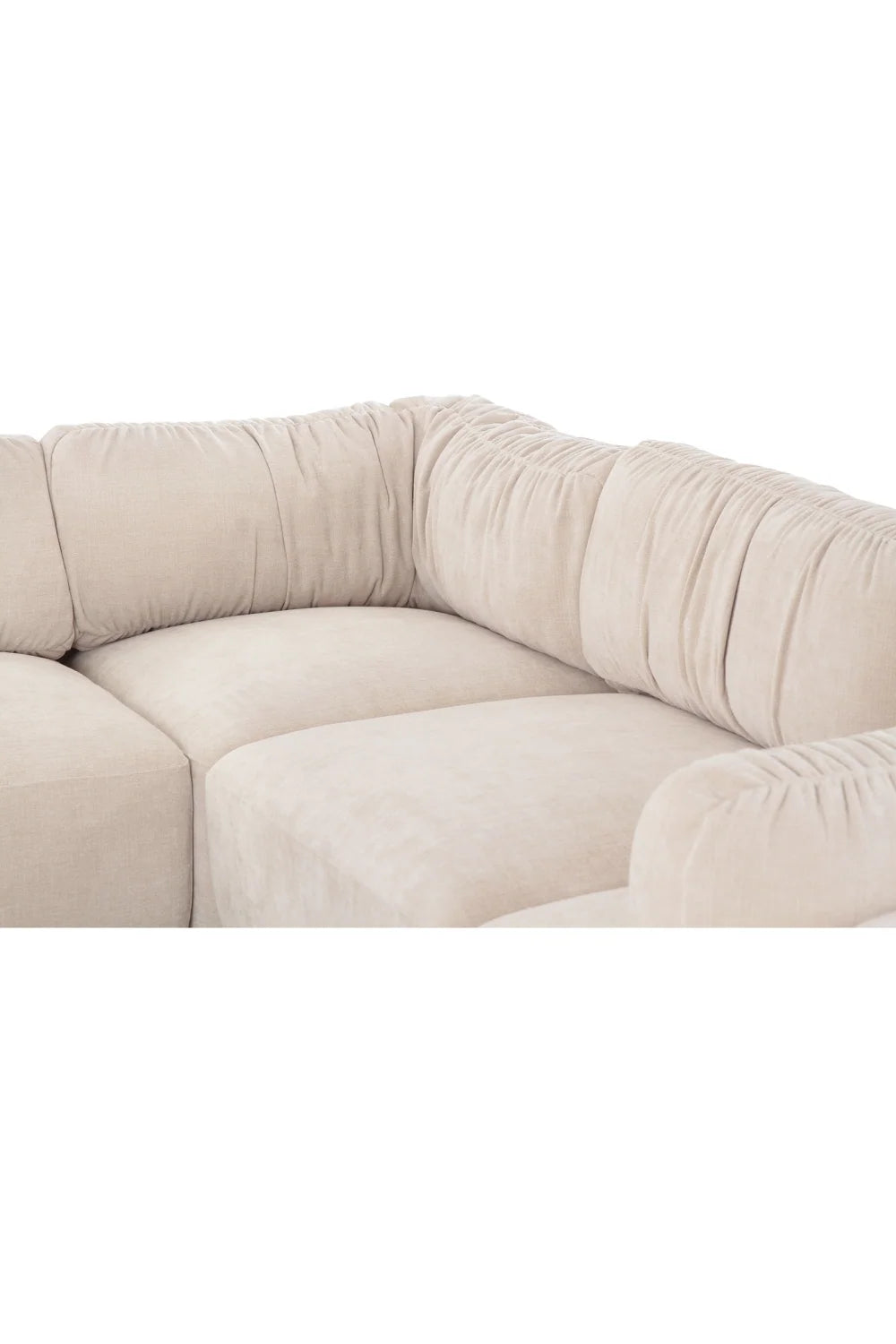 Luxury Chenille L-Shaped Modular Sofa Modern Italian Style for Villa