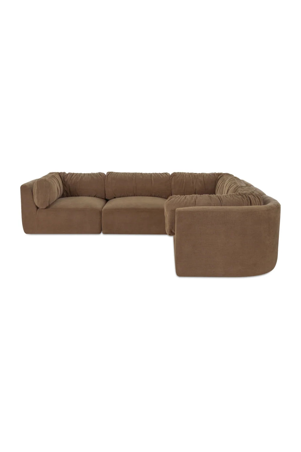 Luxury Chenille L-Shaped Modular Sofa Modern Italian Style for Villa